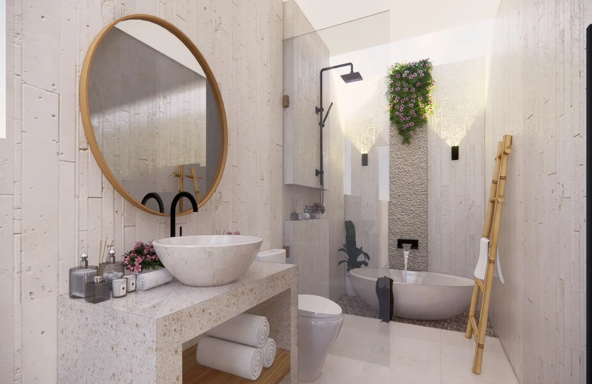 Rice field view 2BR leasehold villa in Ubud