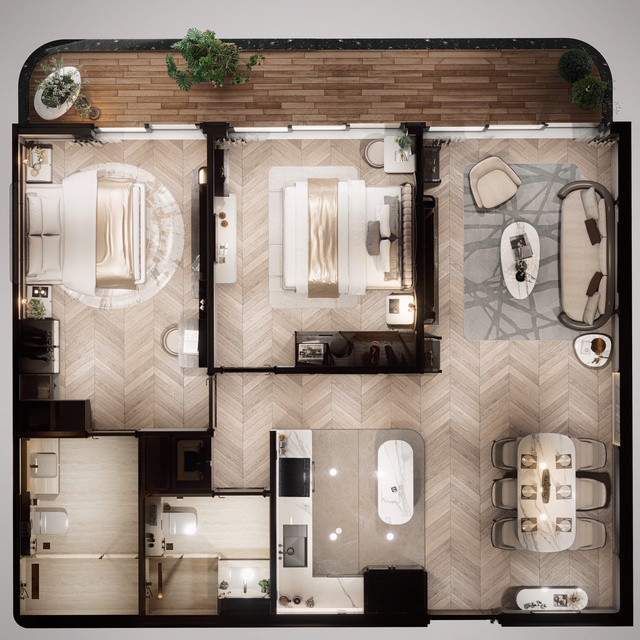 2 bedroom apartment for sale at The Legend City Da Nang