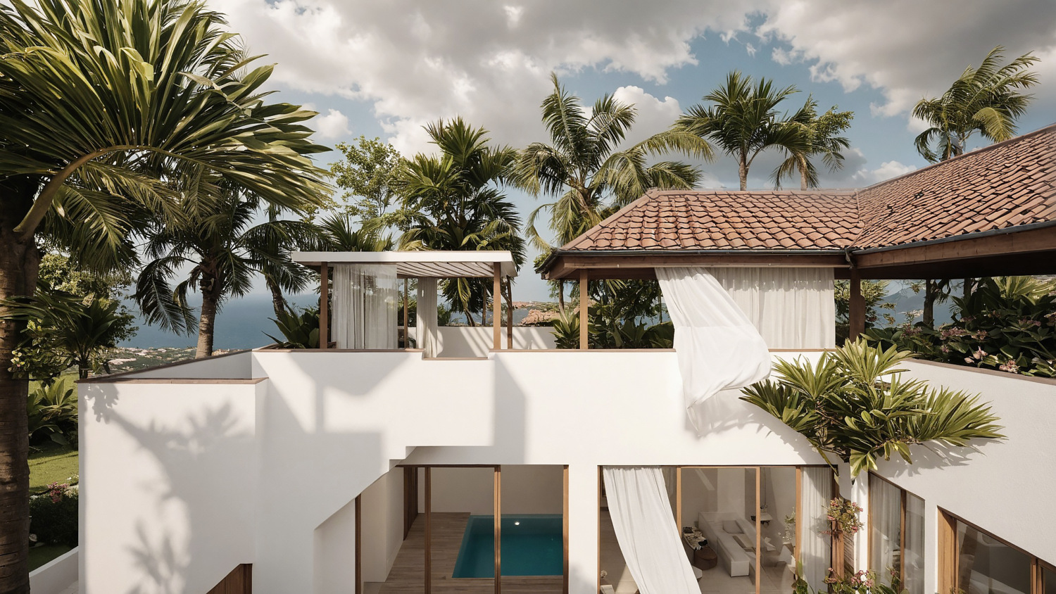 Modern Single-Level Villas with Rooftop Lounges