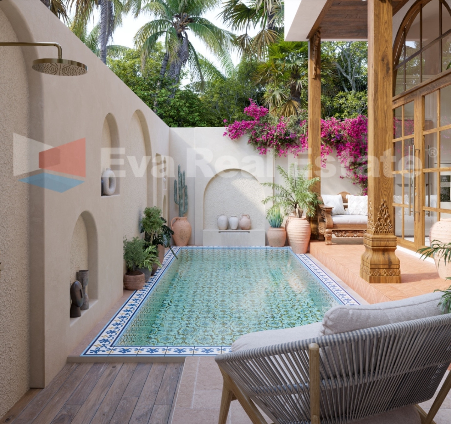 One Bedroom Spanish Meets Indonesian Artistry Villa