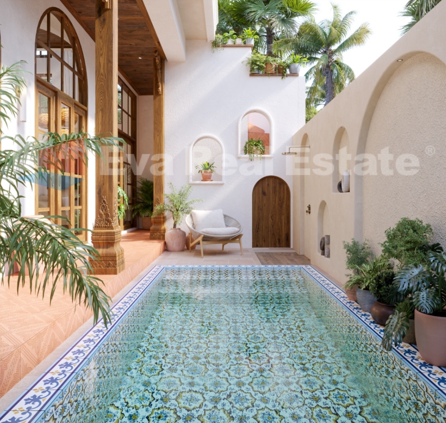 One Bedroom Spanish Meets Indonesian Artistry Villa