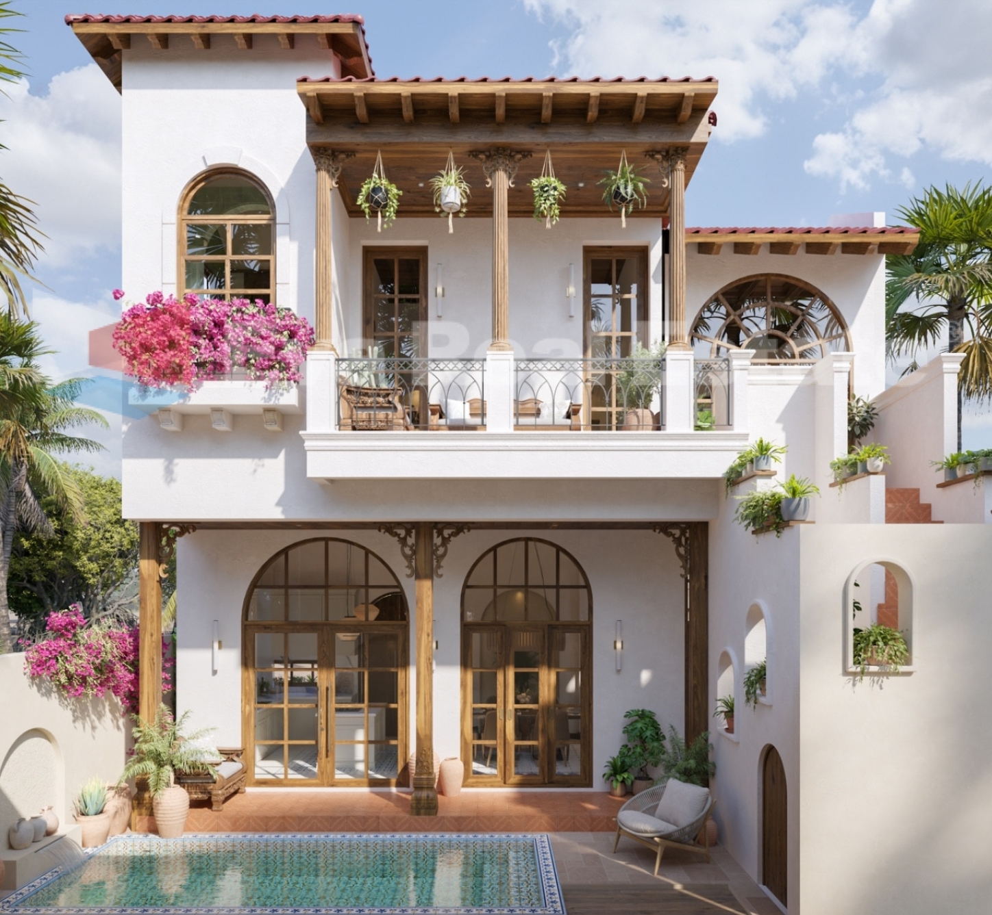 One Bedroom Spanish Meets Indonesian Artistry Villa