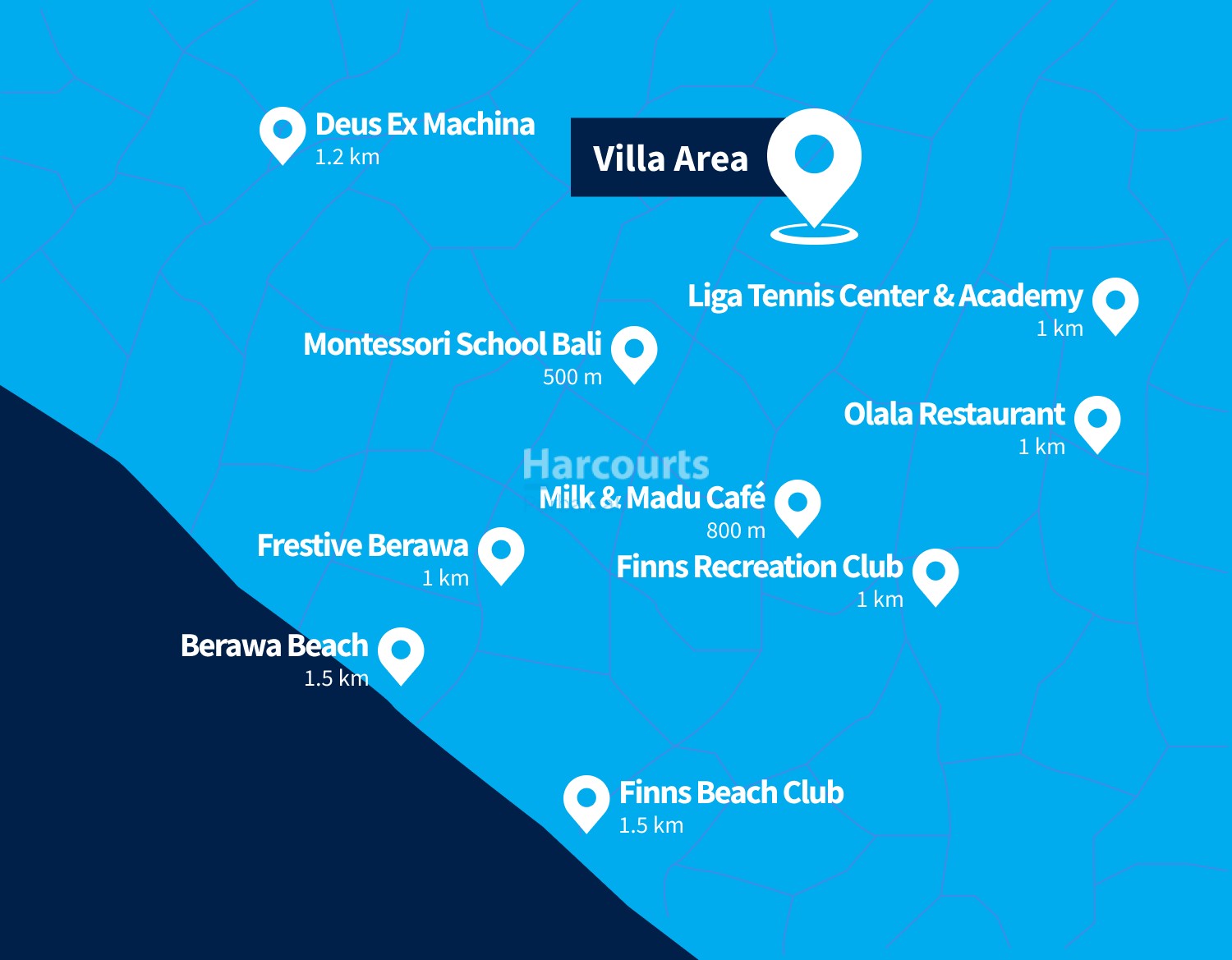 Modern 1 Bedroom Villa Studio in Berawa