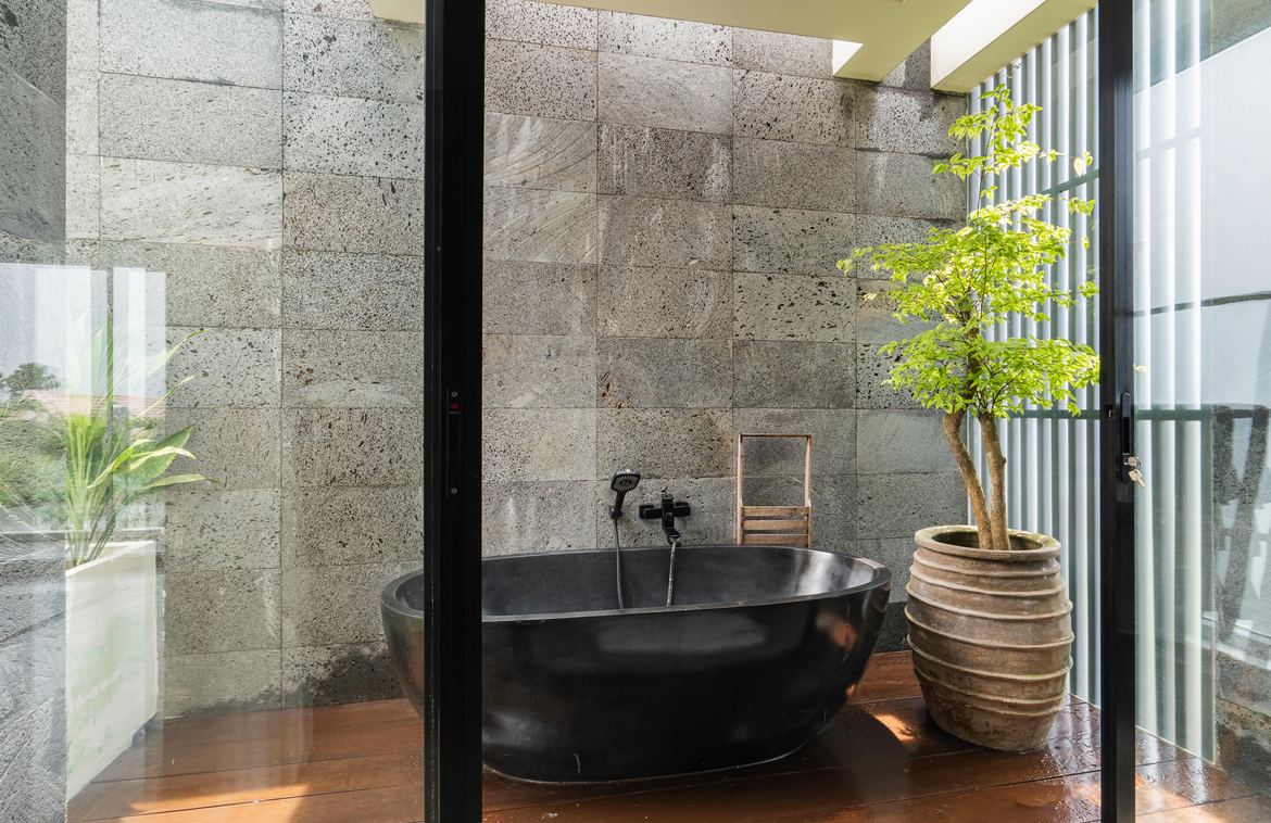 Stylish Tropical Retreat Steps from Bumbak’s Main Street