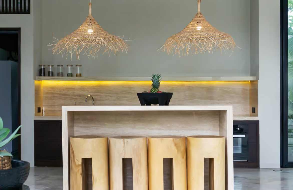 Stylish 4-bedroom villa steps from the beach in Pererenan