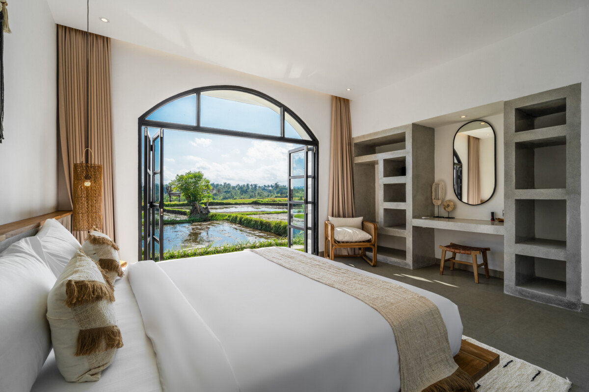 Elegant Modern Villa with Rice Field View 