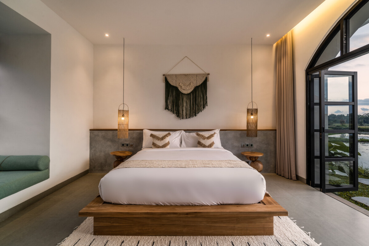 Elegant Modern Villa with Rice Field View 