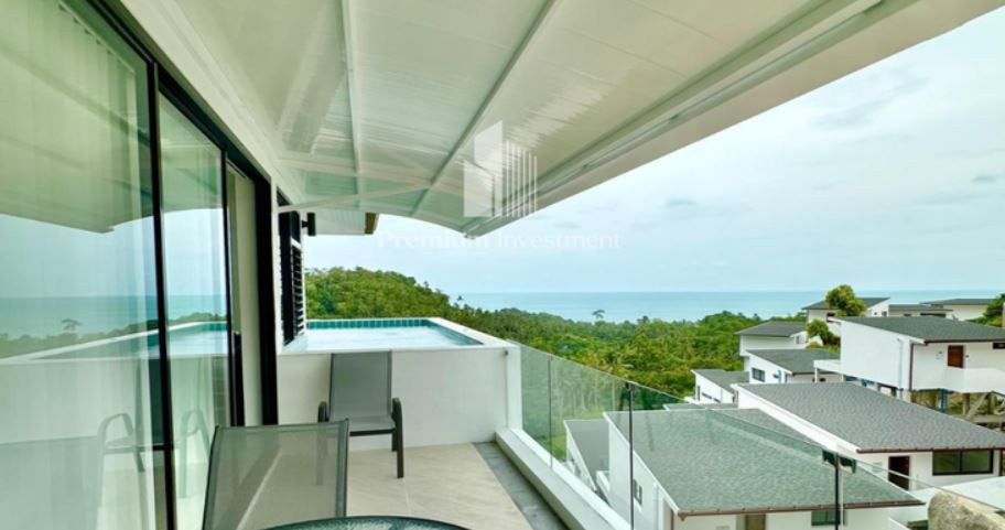 Modern 2 Bedroom Pool Residence Overlooking the Sea in Lamai