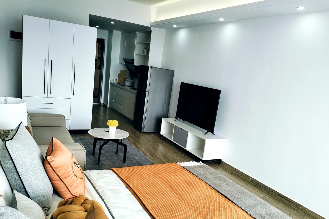 Studio apartment overlooking the Mekong River