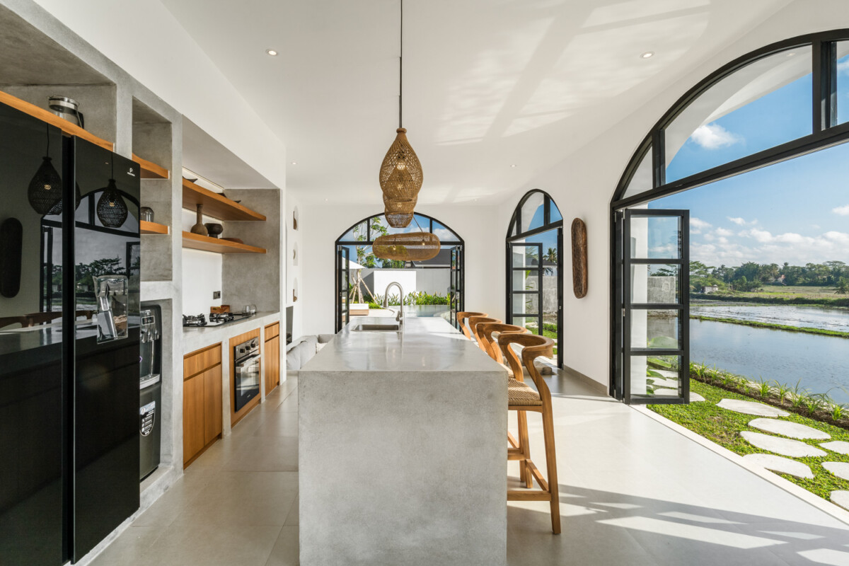 Elegant Modern Villa with Rice Field View 