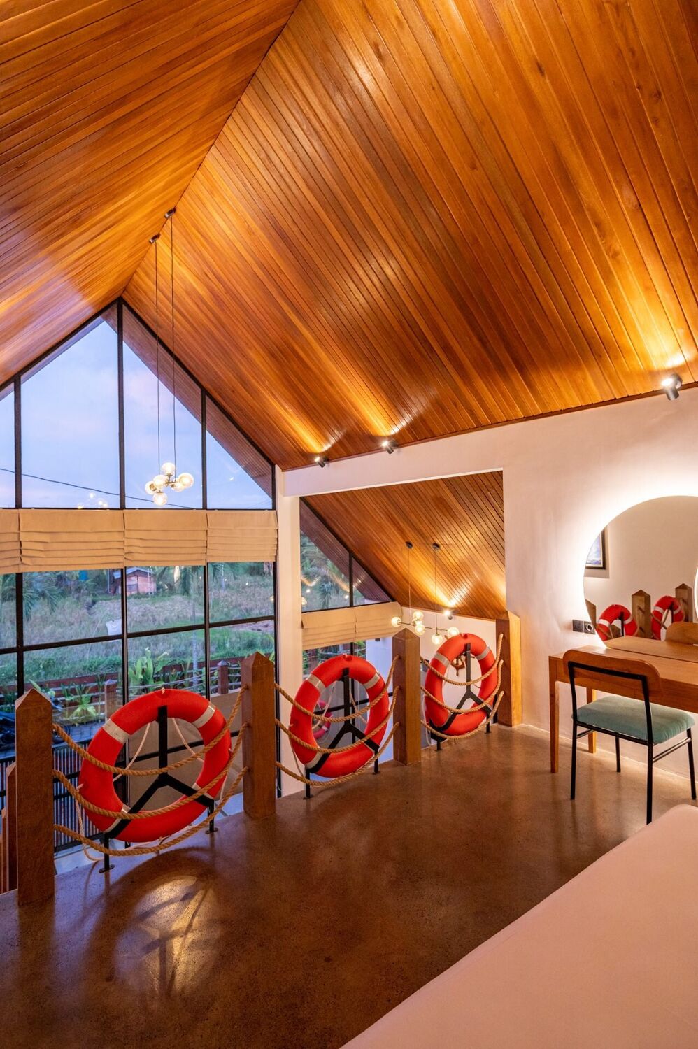 Nautical-Inspired 1-Bedroom Loft Villa with Rice Field Views 