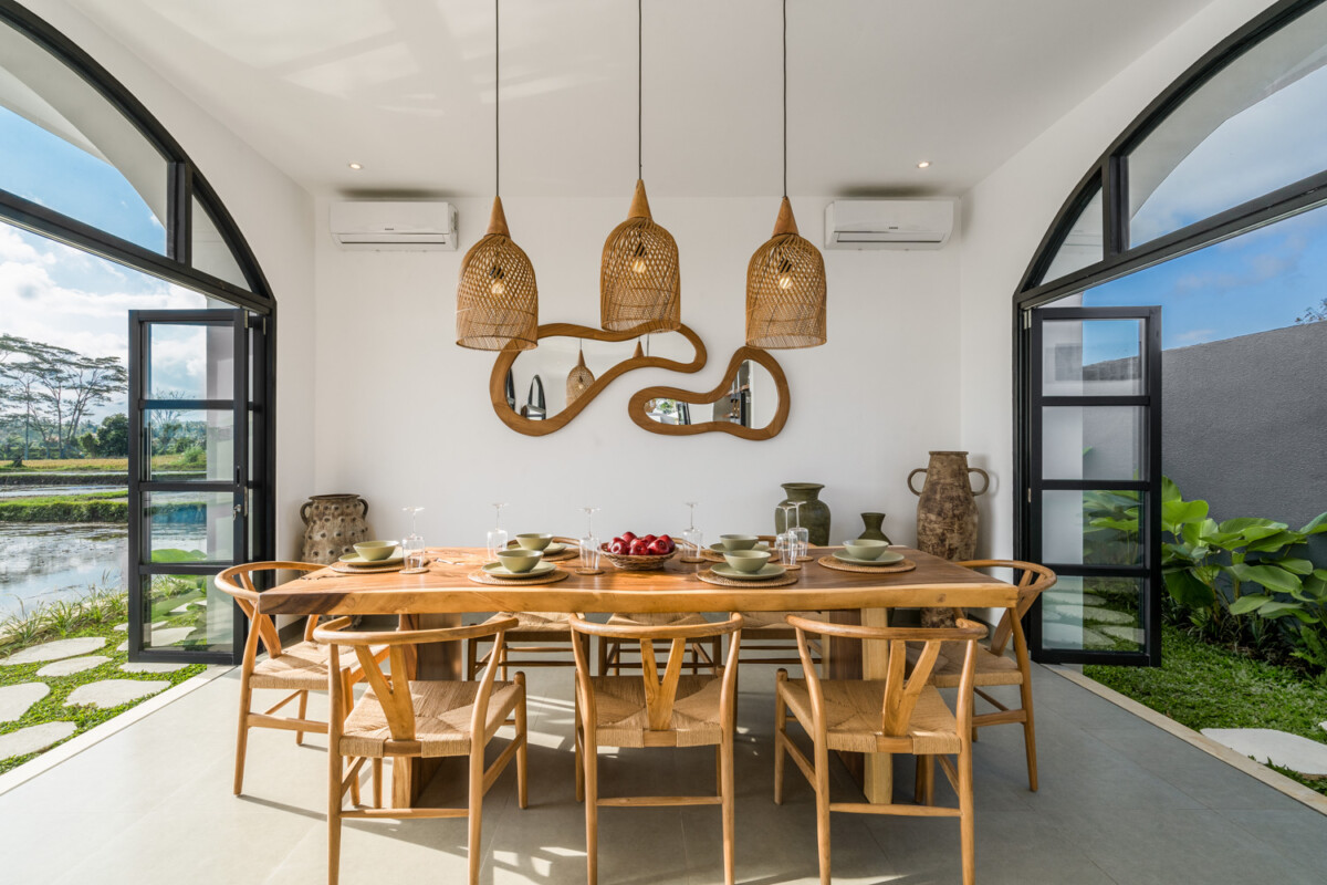 Elegant Modern Villa with Rice Field View 