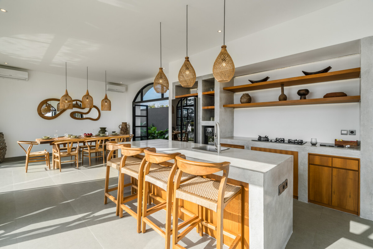 Elegant Modern Villa with Rice Field View 