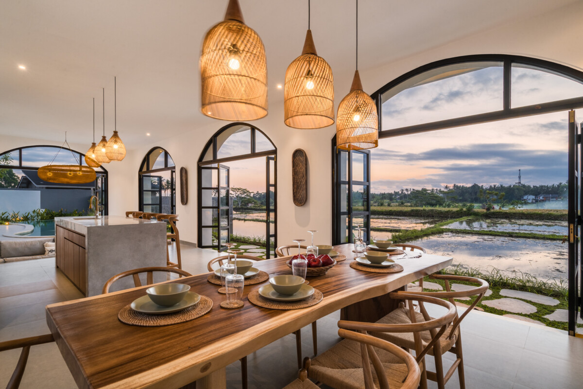 Elegant Modern Villa with Rice Field View 