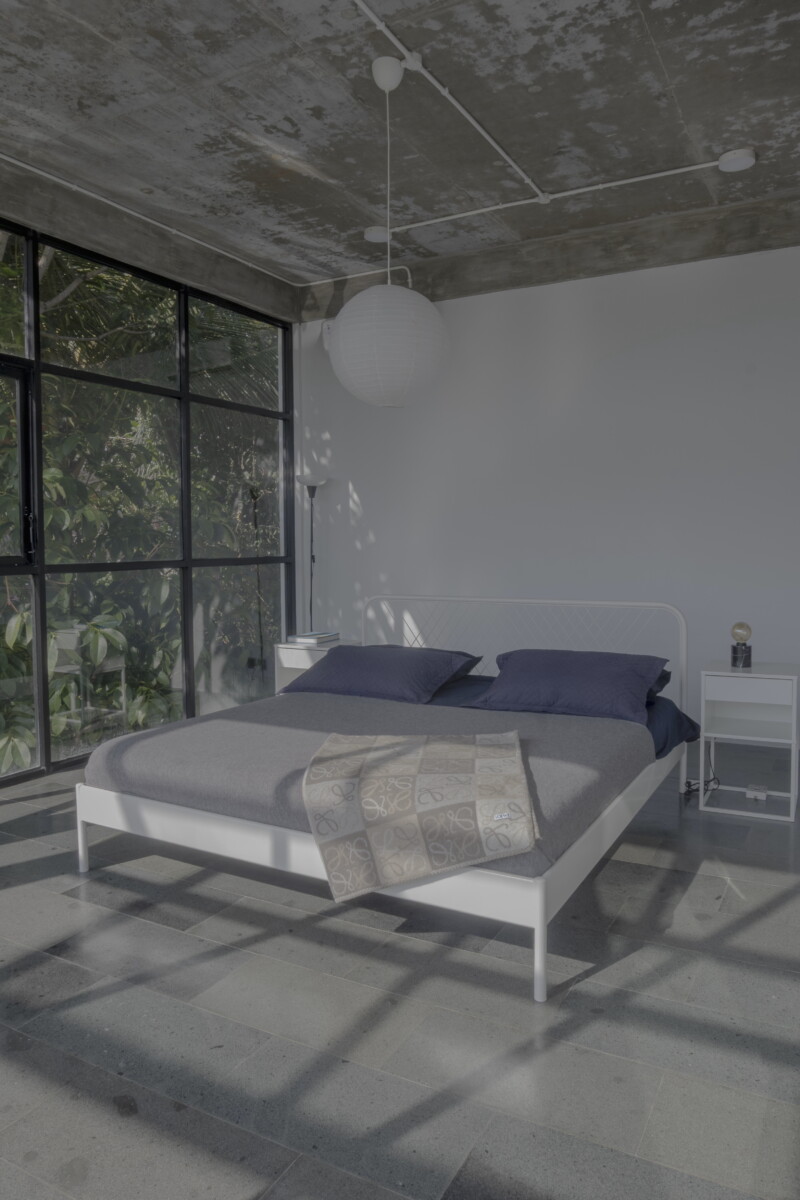 Modern Industrial 3-Bedroom Villa with Rice Field