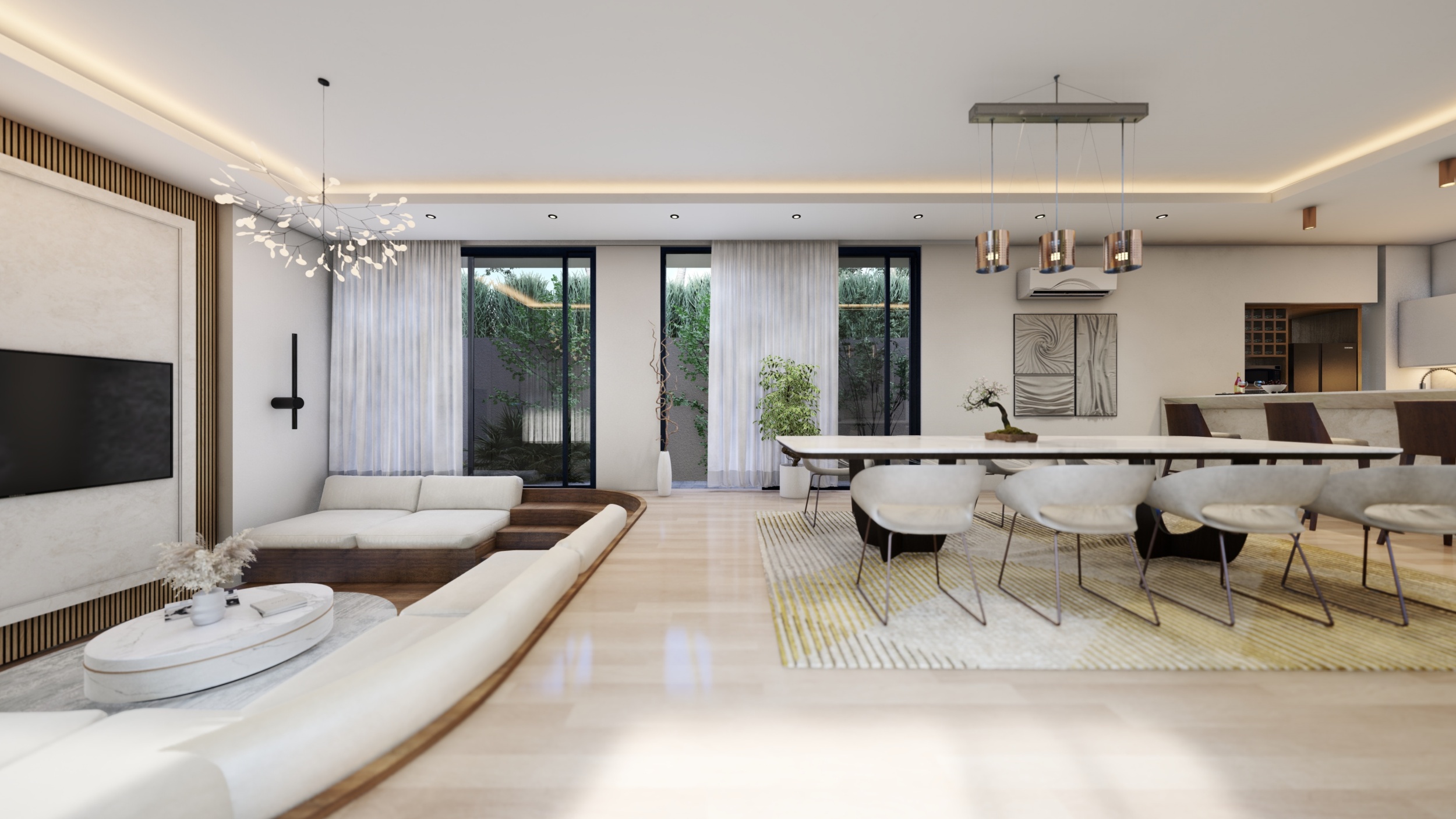 Modern Villa Complex in a Peaceful Tropical Setting