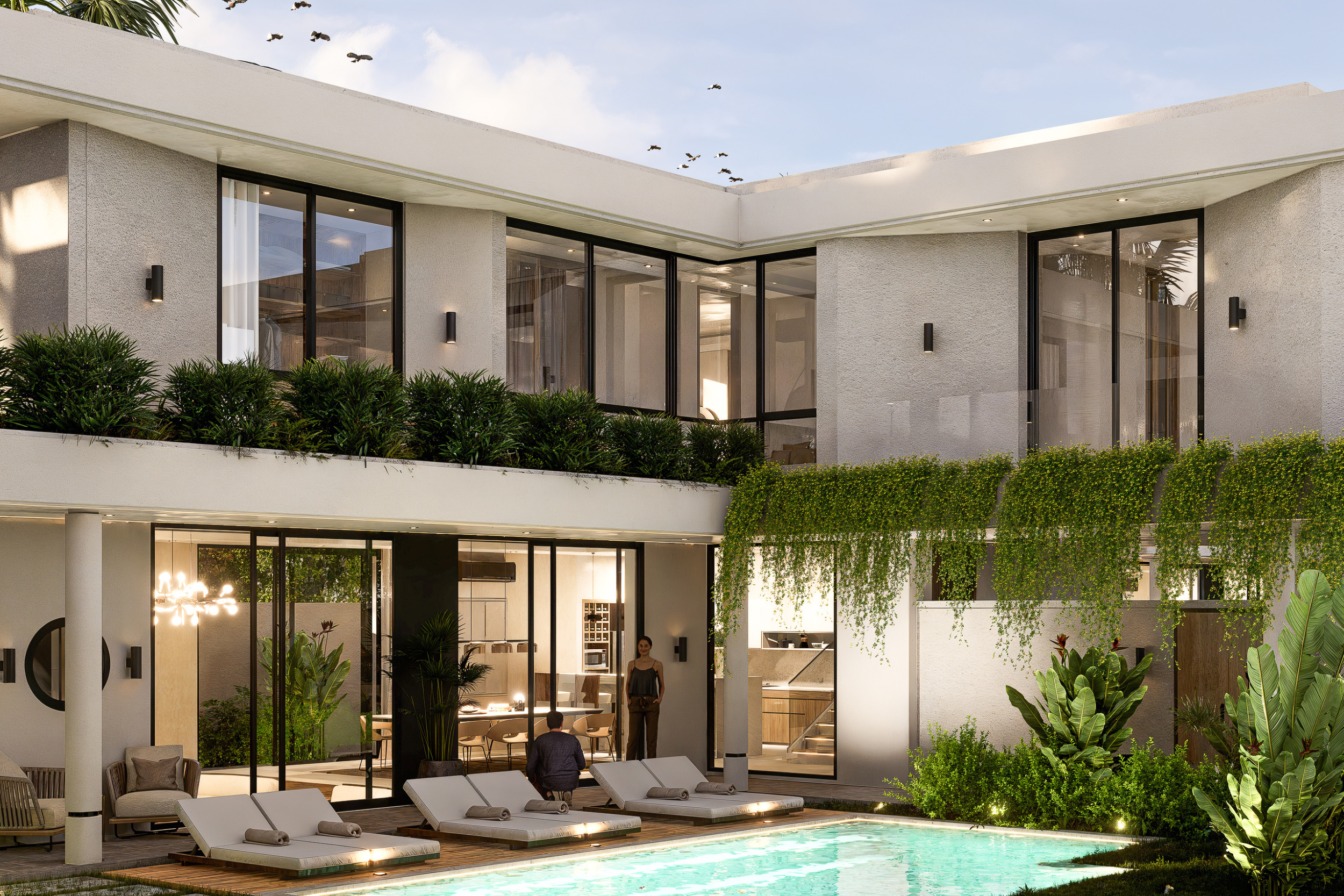 Modern Villa Complex in a Peaceful Tropical Setting