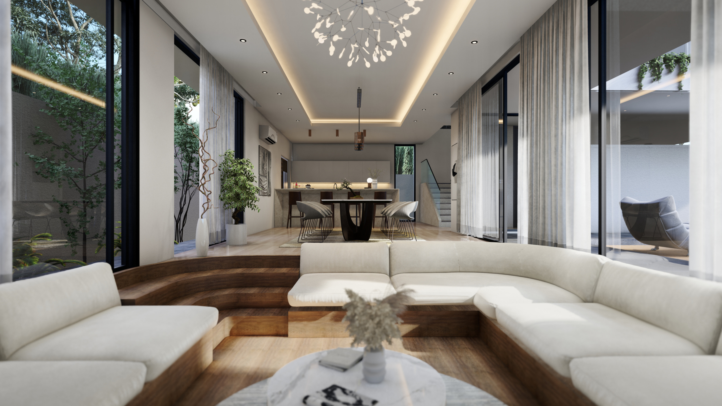 Modern Villa Complex in a Peaceful Tropical Setting