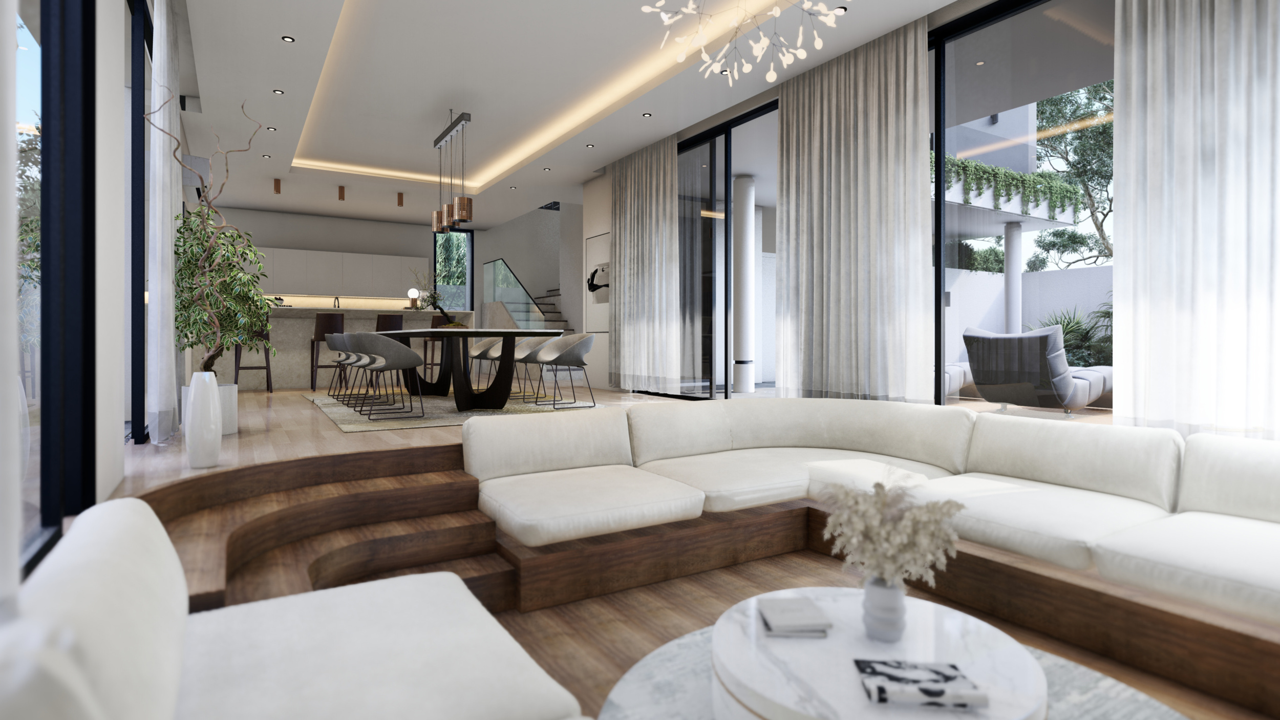 Modern Villa Complex in a Peaceful Tropical Setting